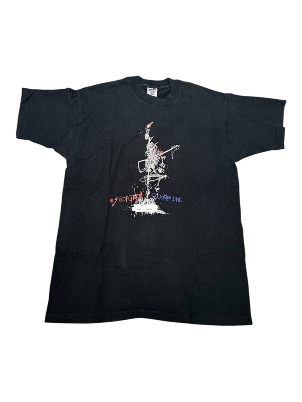 🔥🔥 Vintage 90s Nils Lofgren Crooked Line 1992 Tour Merch Concert Tee XL - RARE